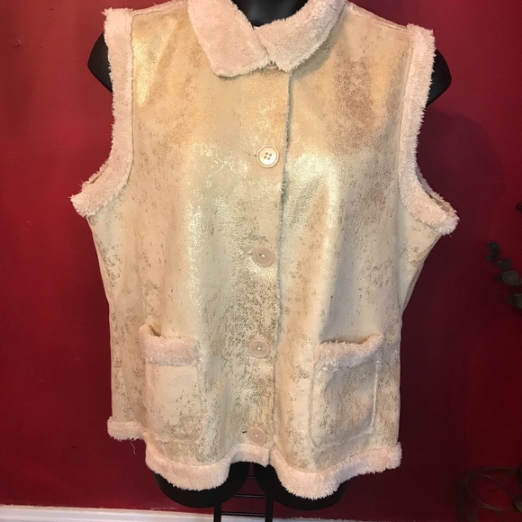 Casual Identity Faux Shearling Vest Size XL* - Picture 5 of 8